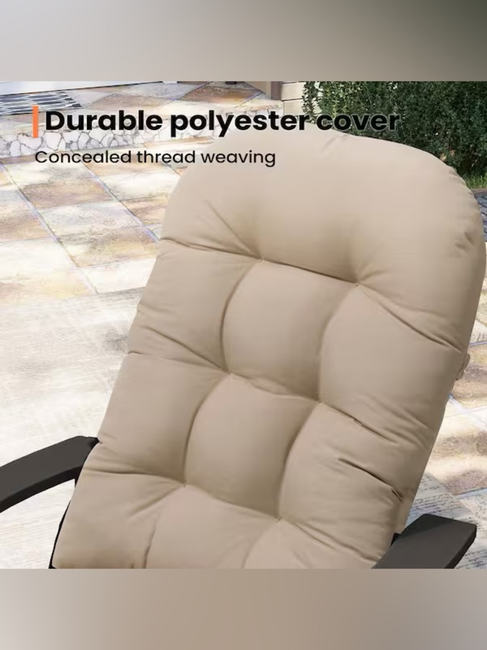 ONE BEAUTIFUL BEIGE QUILTED CUSHION PERFECT FOR PATIO CHAIR 😍 - Picture 2 of 6